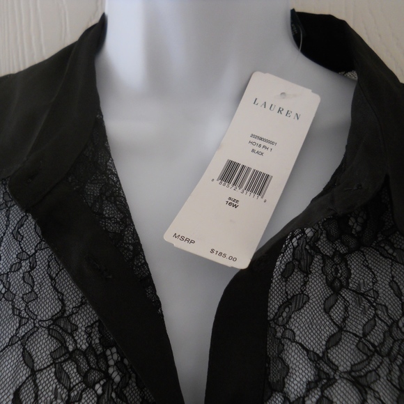 LAUREN RALPH LAUREN Lace Shirt Blouse Top - Picture 3 of 3
